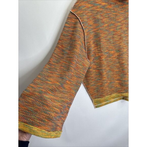 We the Free People Sunny Days Orange Multi Turtleneck Top Size Small - Picture 5 of 12